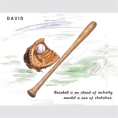 Baseball Watercolor with Custom Text - myDaVinci